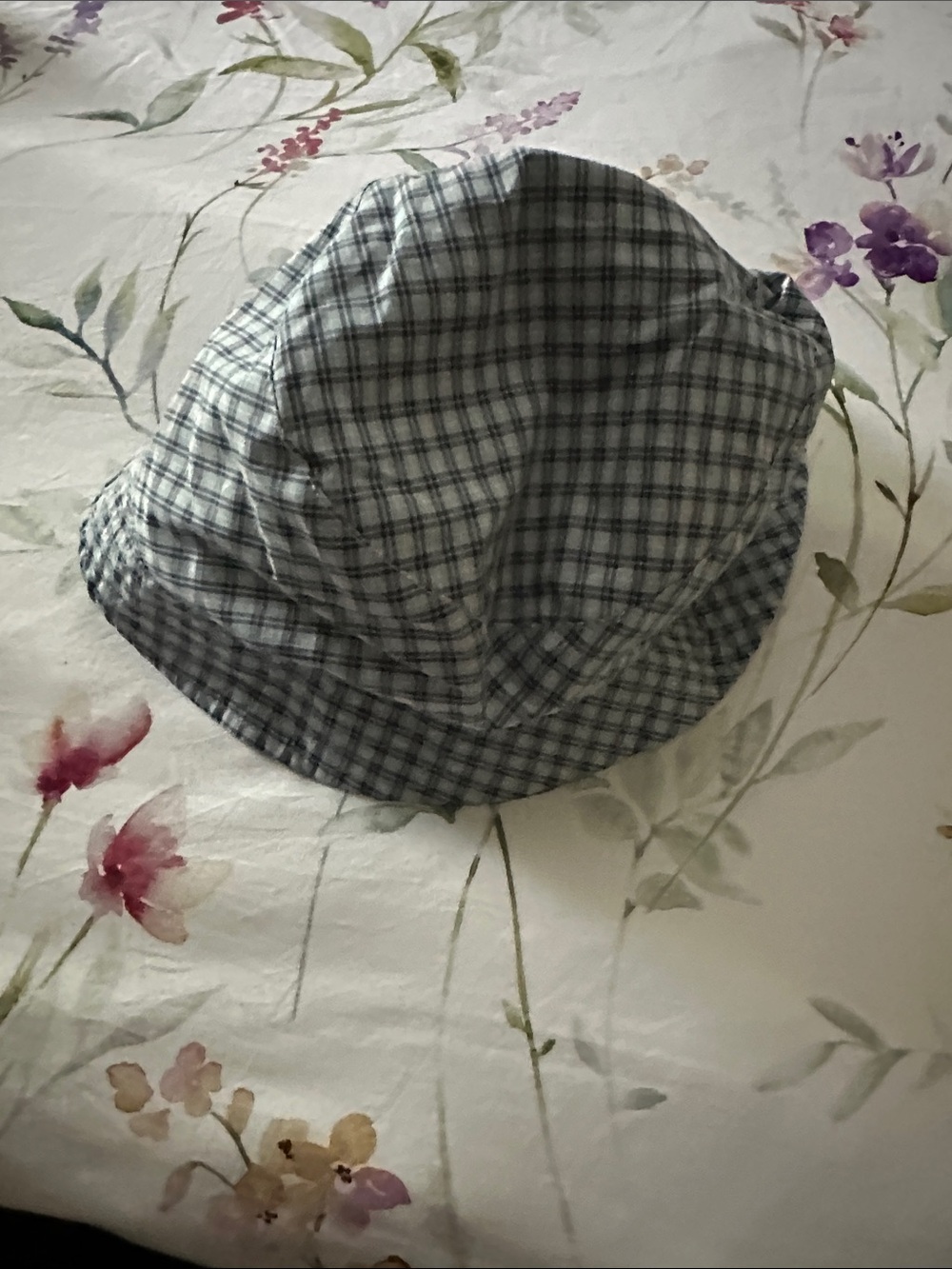 GAP Men's Plaid Bucket Hat - Gray Blue